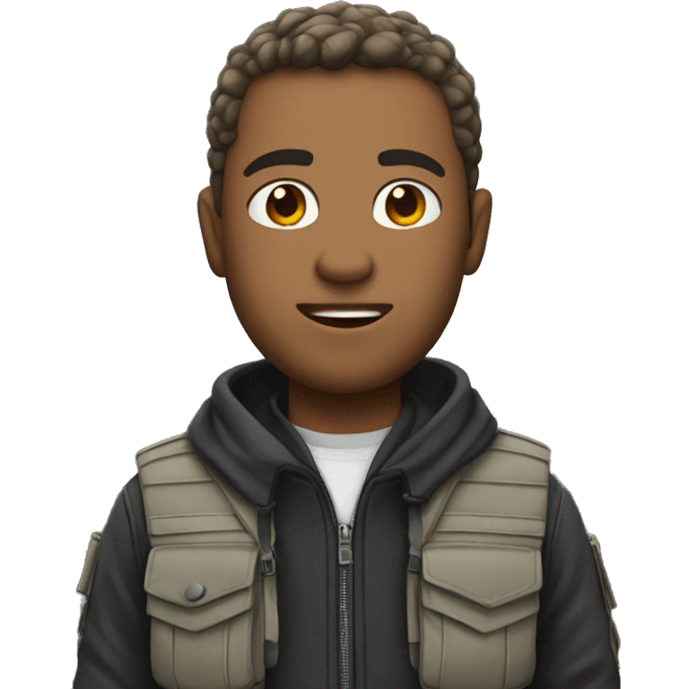 man in bulletproof jacket emoji