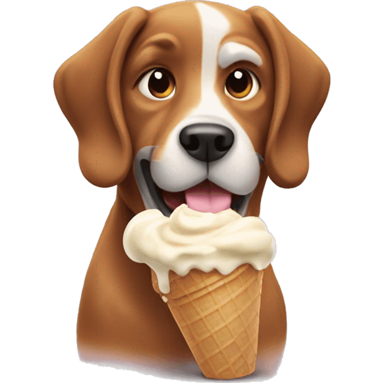 Dog eating ice crean  emoji