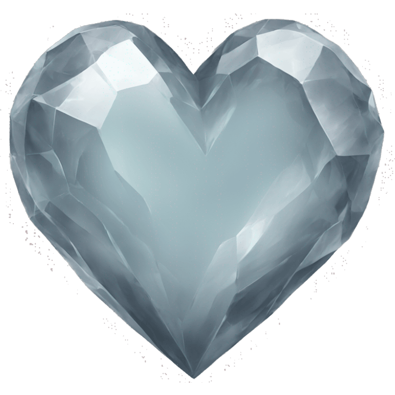 grey crystal heart emoji