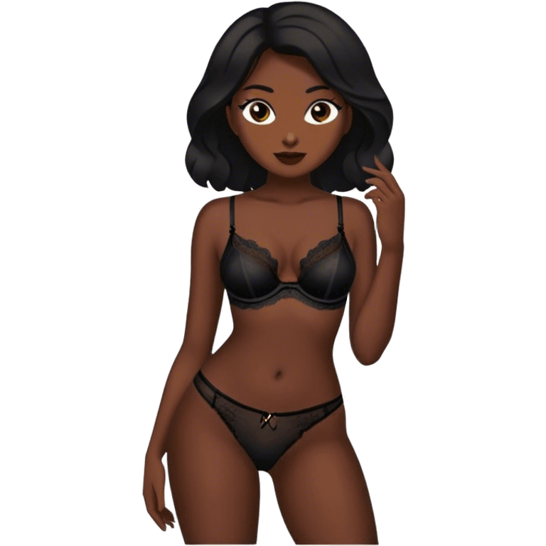 Black lingerie  emoji