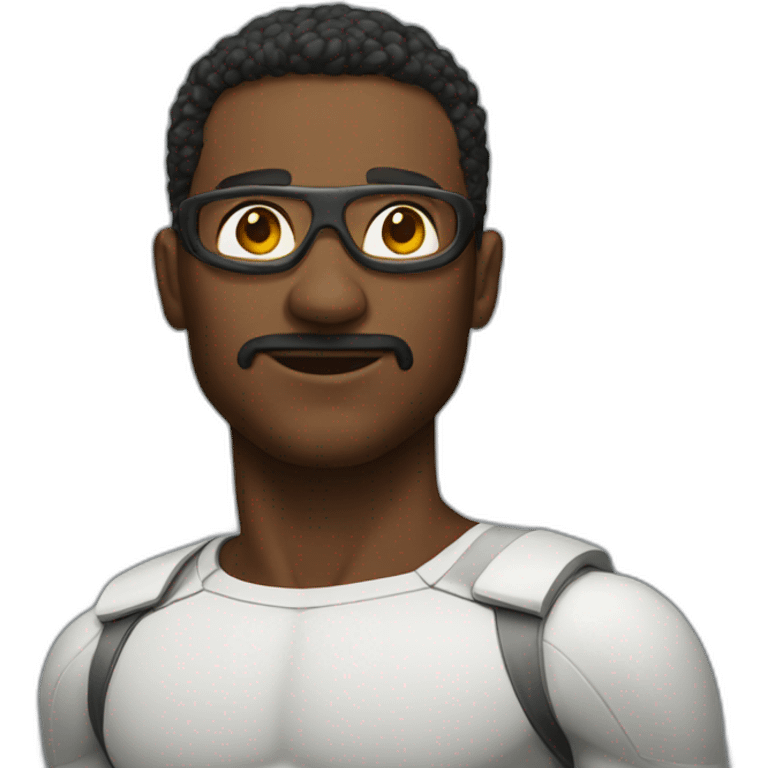 Portrait smart Super hero  emoji