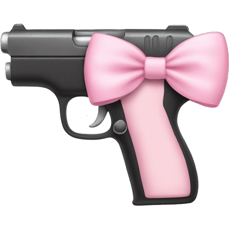 Gun with a light pink bow emoji