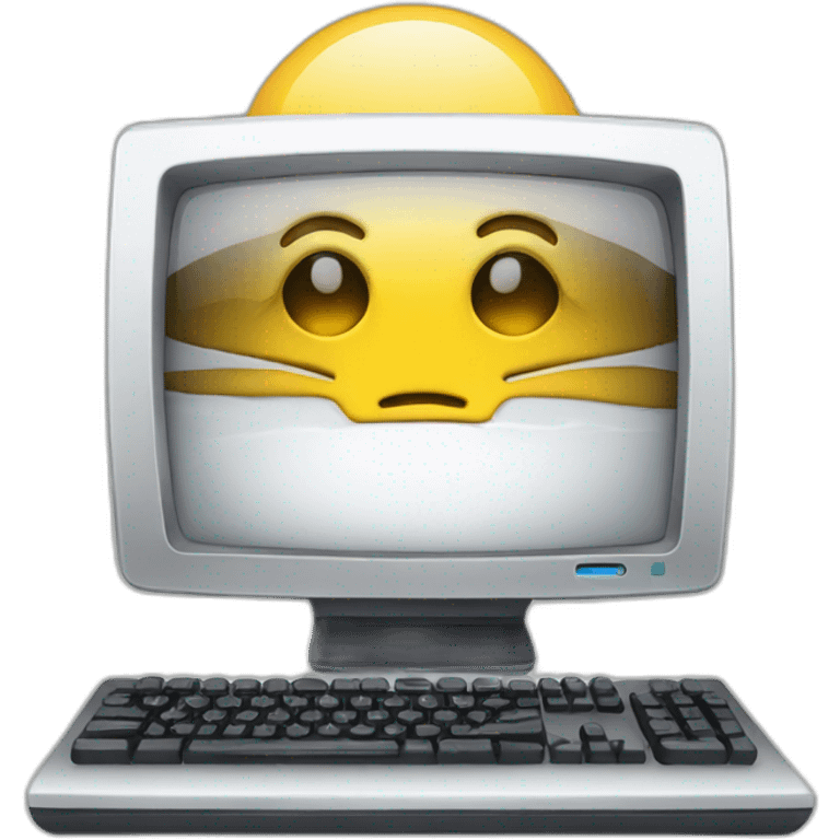 Sick computer emoji