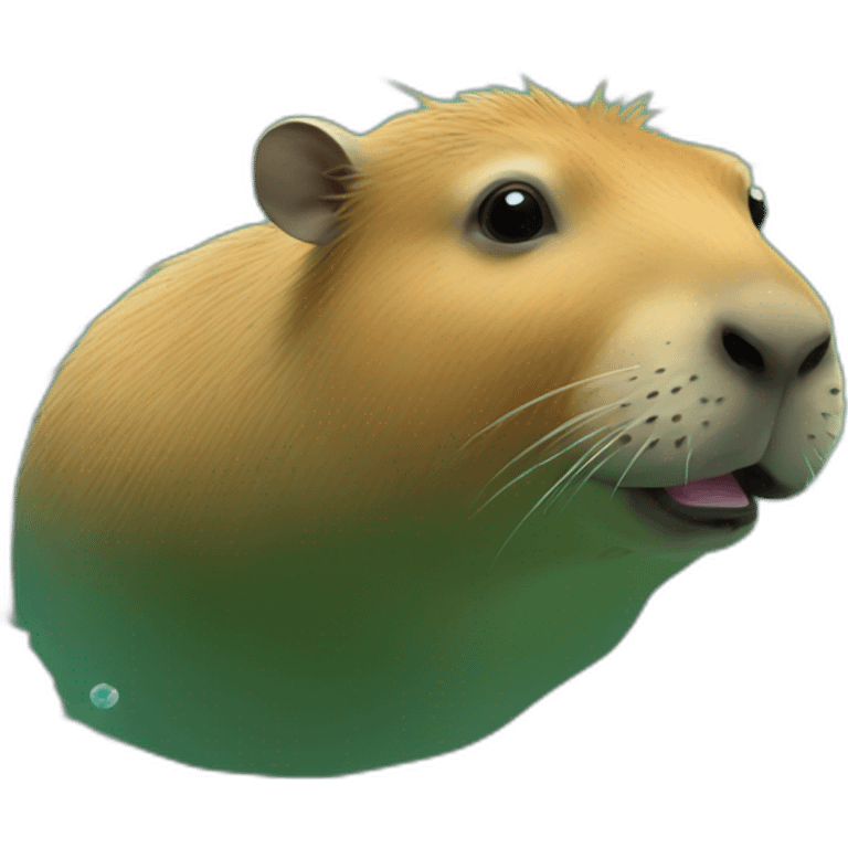 capybara under water emoji