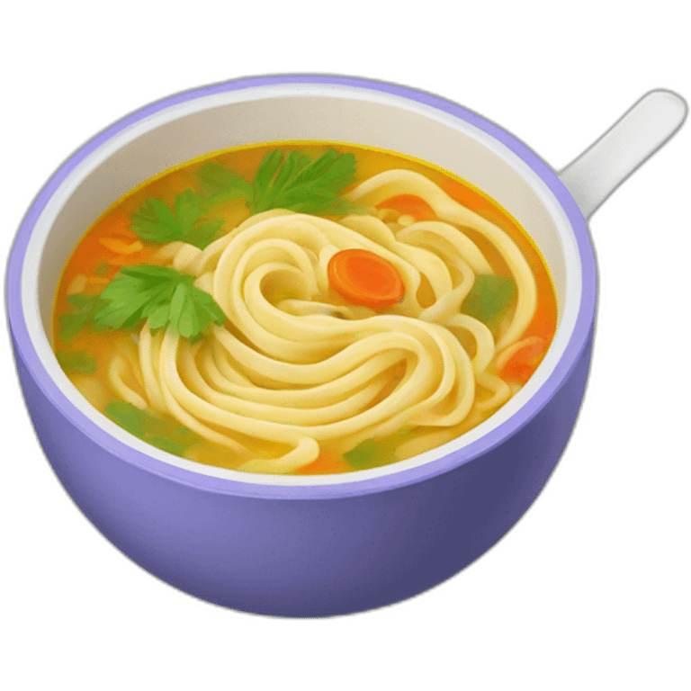 Moldovan chicken noodle soup emoji