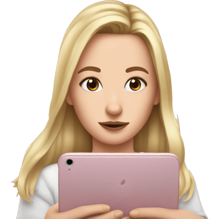 Lazy white girl scrolling on TikTok  emoji