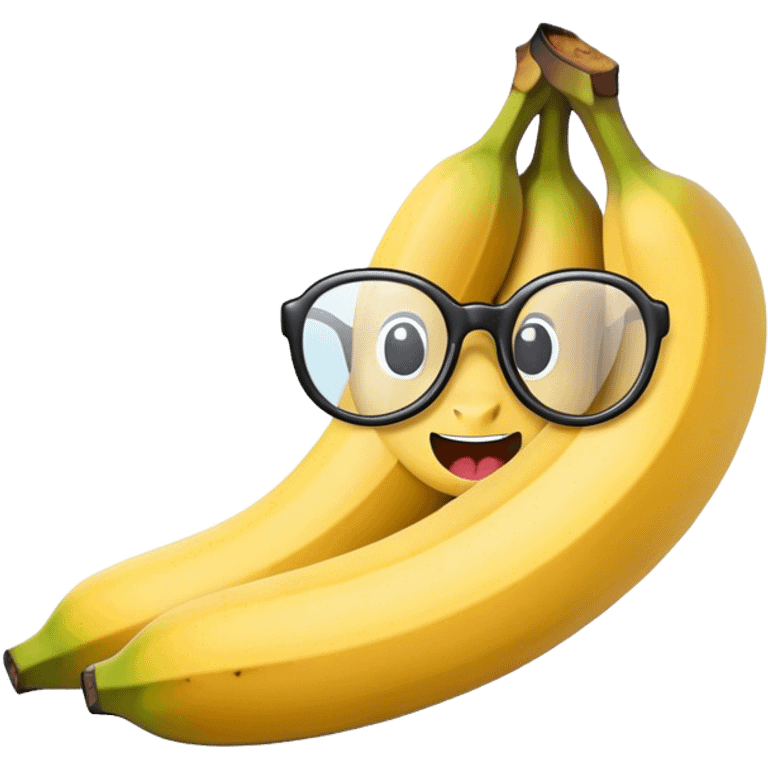 An banana wearing galss emoji