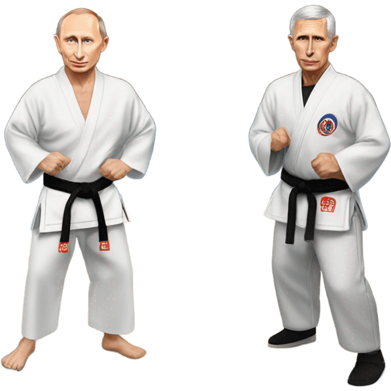 vladimir putin and entony fauci on tatami emoji