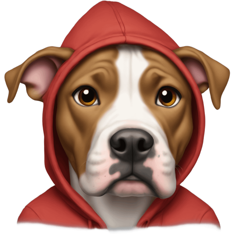 Pitt bull wearing a hoodie emoji