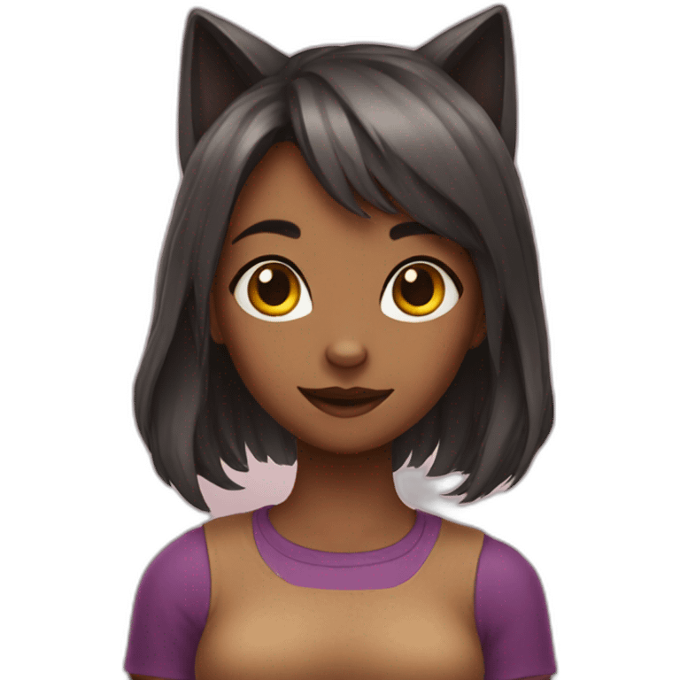 Cat girl emoji