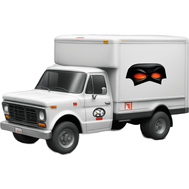 1976 very long mail delivery truck Darth Vader truck  emoji