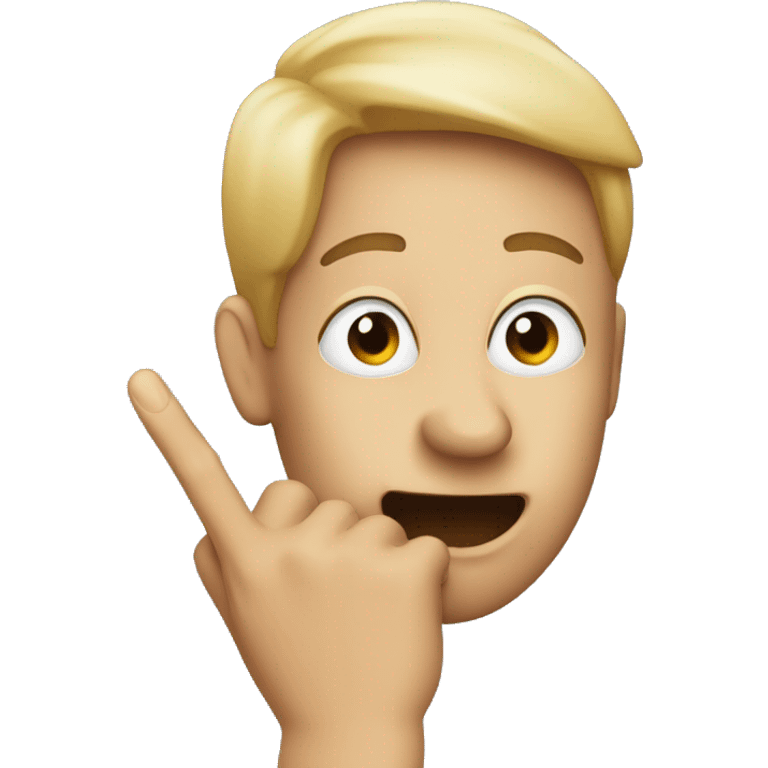 person going "shh" with their finger and is excited emoji