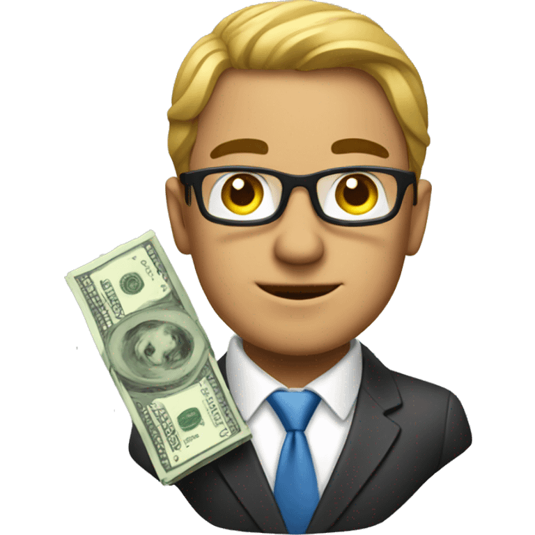 businessman with money emoji