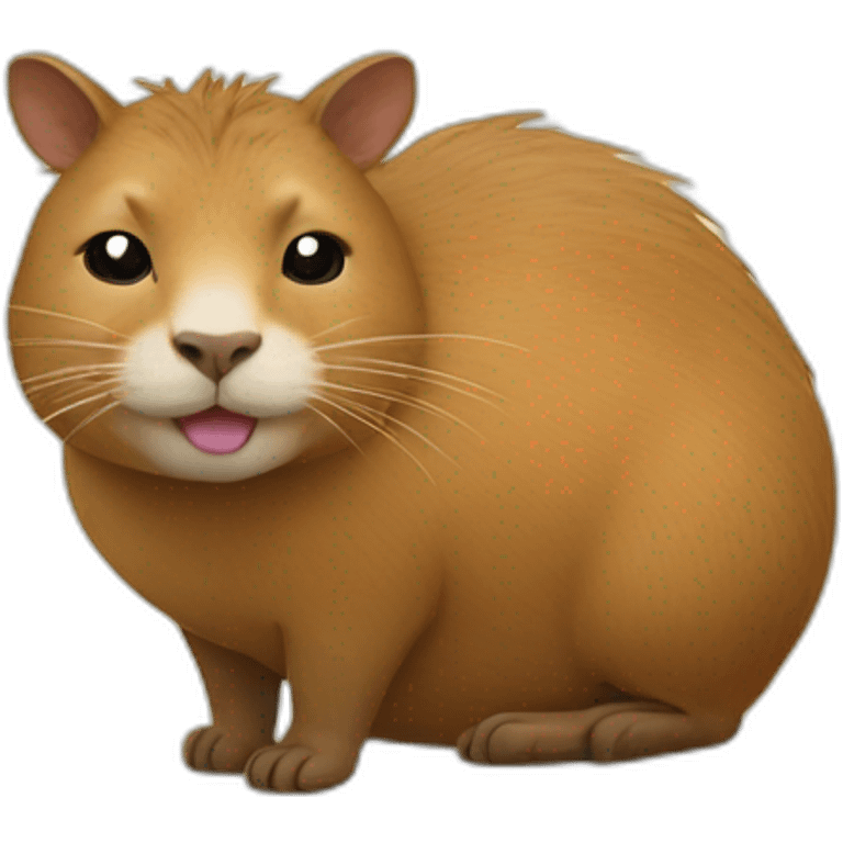 Cat on a capybara emoji