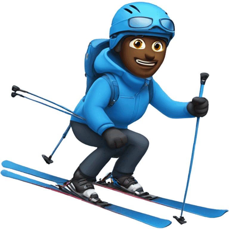 Skiing blue leader emoji