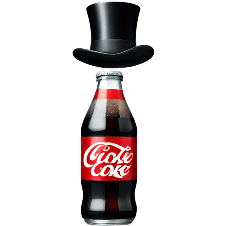 Diet Coke with top hat emoji