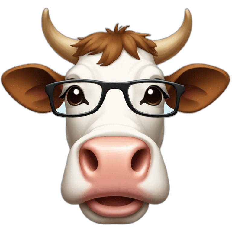 Huge cow with glasses emoji