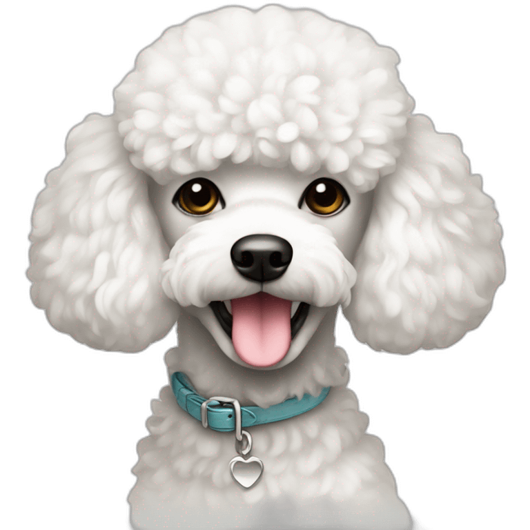 cool white toypoodle emoji