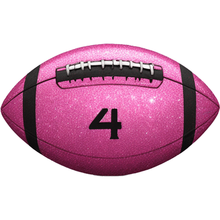 Pink glitter realistic football  emoji