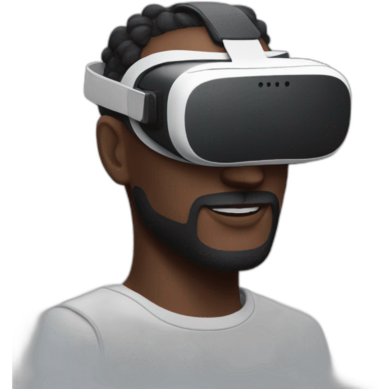 White Oculus quest emoji