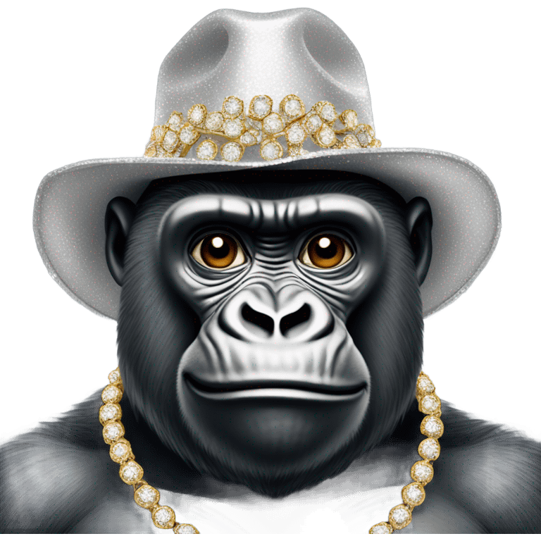 Gorilla but glamour emoji