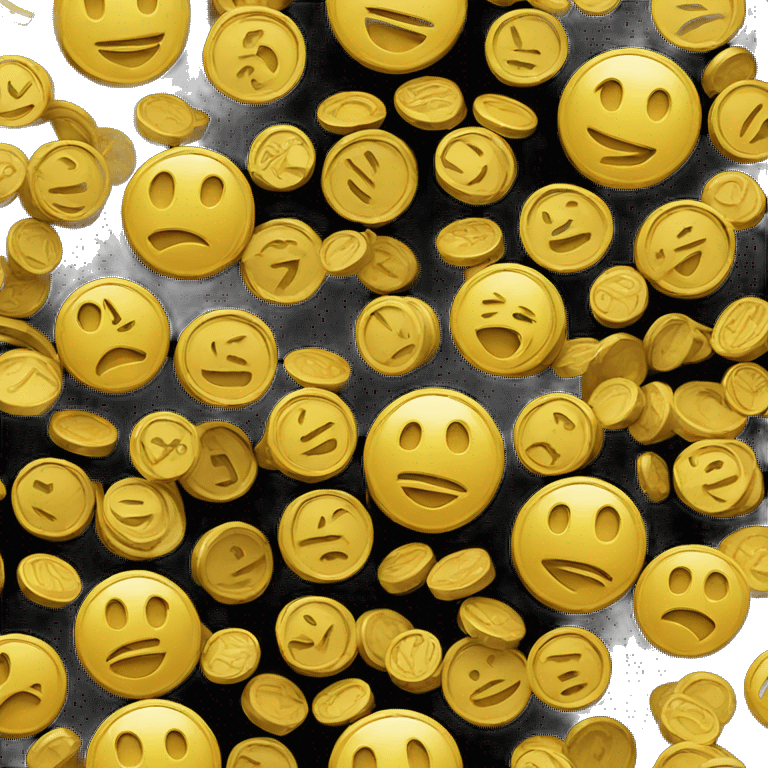 smiley emoji gold coins emoji