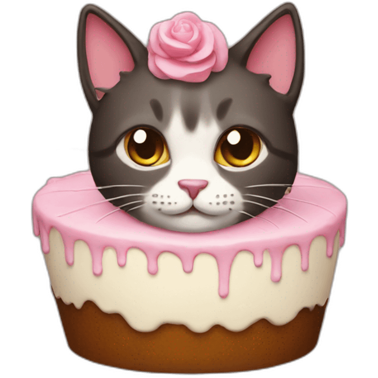 Cake cat emoji