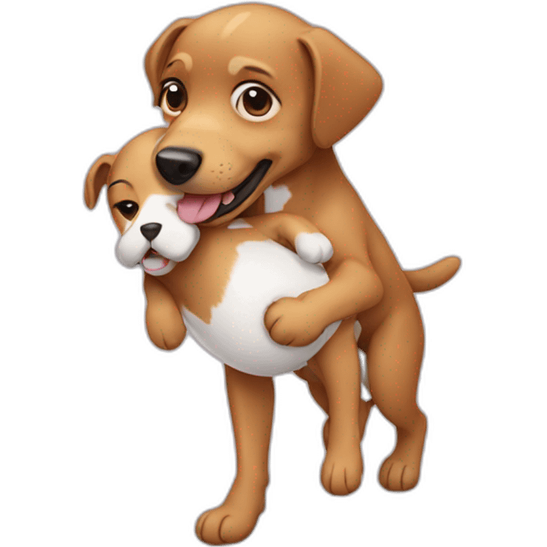 Dog carrying a baby emoji