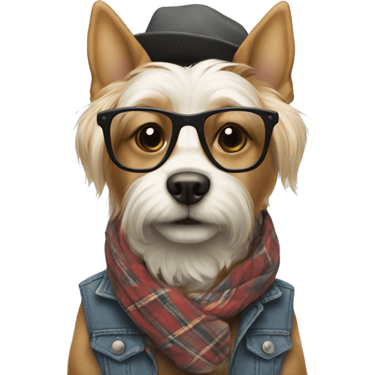 hipster dog emoji