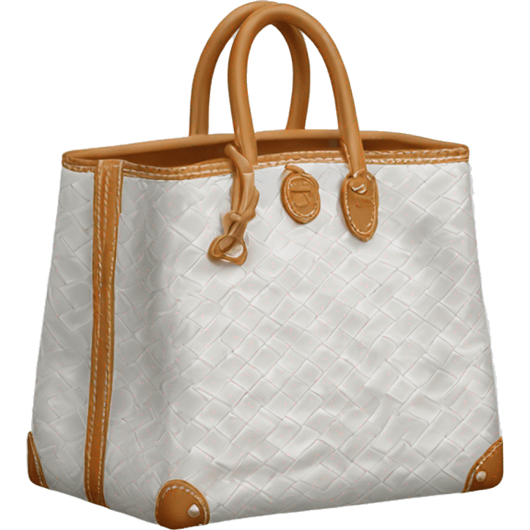 White mini anjou goyard bag emoji