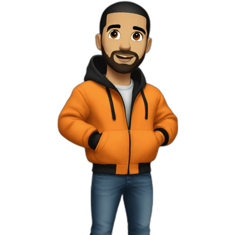 Drake orange jaket meme emoji