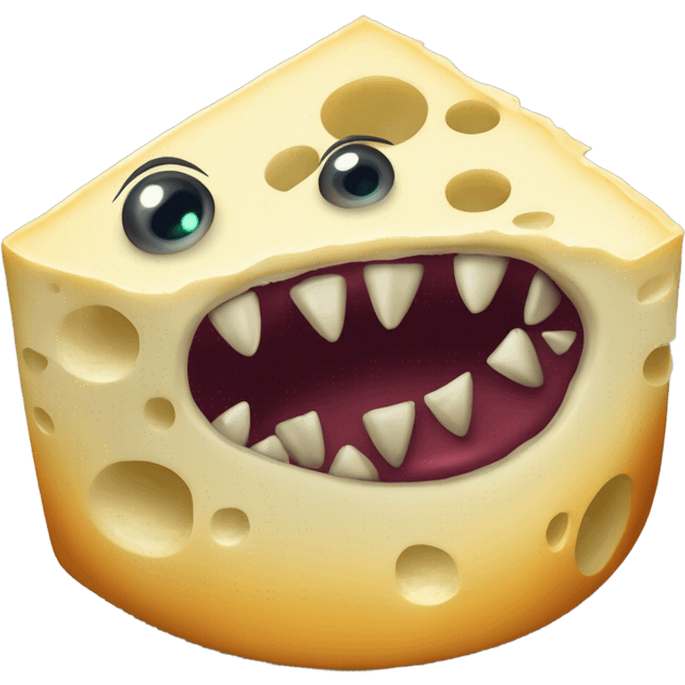 Munster cheese as big scary monster  emoji