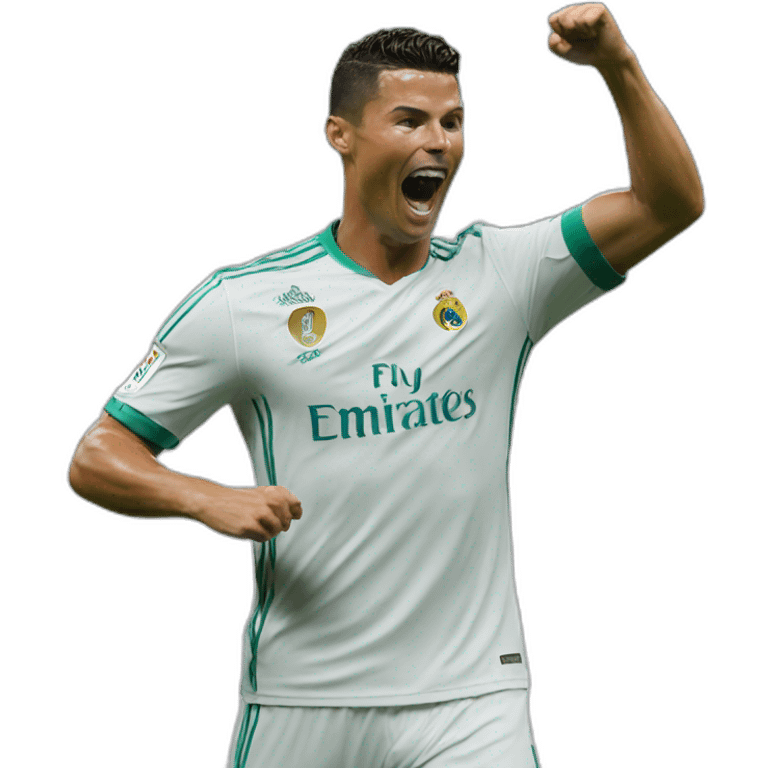 Ronaldo doing celebration emoji