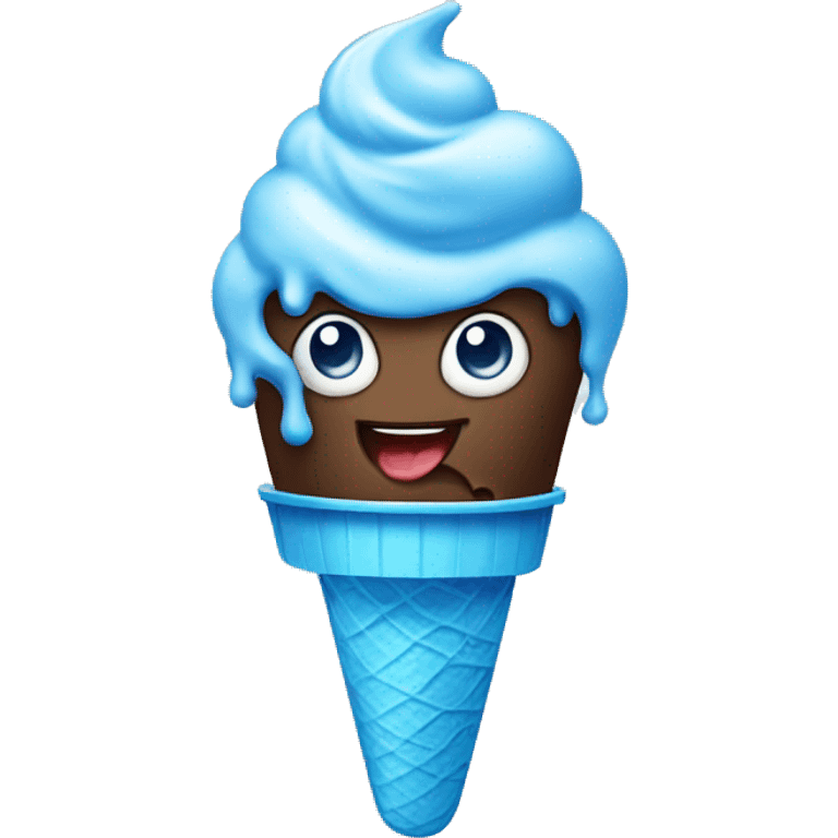 Blue ice cream emoji