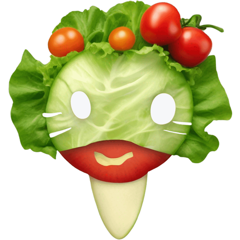 a hello kitty salad  emoji