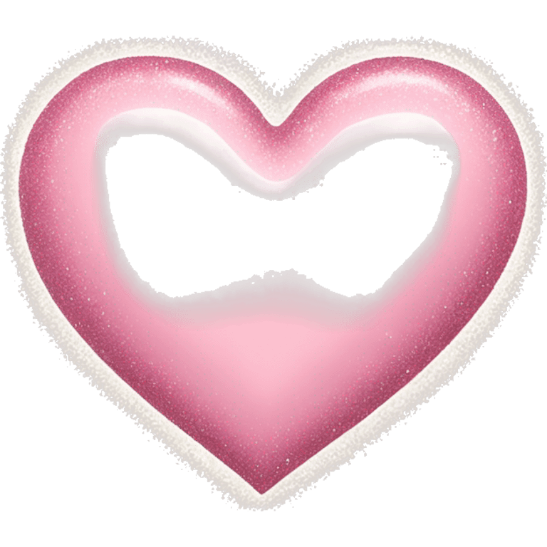 Pastel Pink Heart with glitter emoji