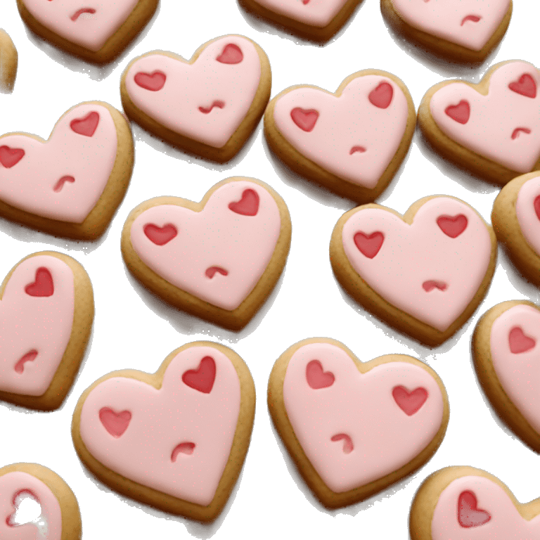 Heart shaped cookies emoji