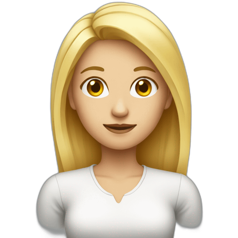 blond girl product manager of a saas for advertisers emoji