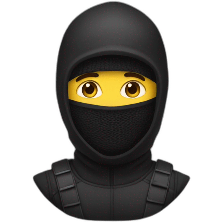 man with a balaclava emoji