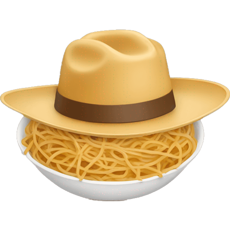  Bowl of spaghetti in a cowboy hat emoji