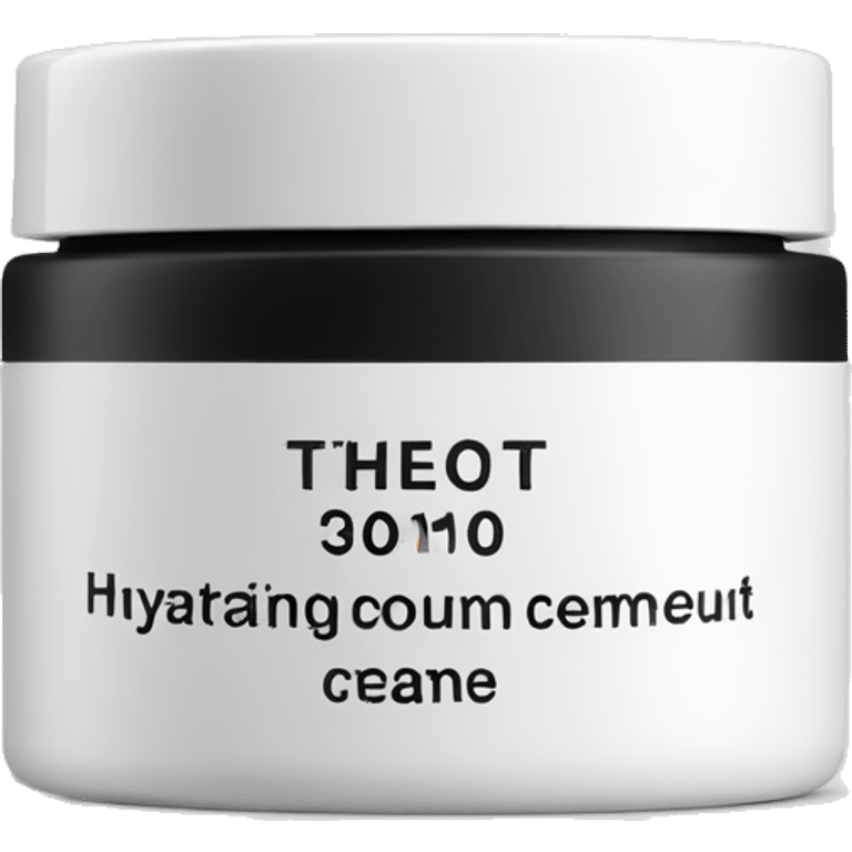 hydrating cream pot with label emoji