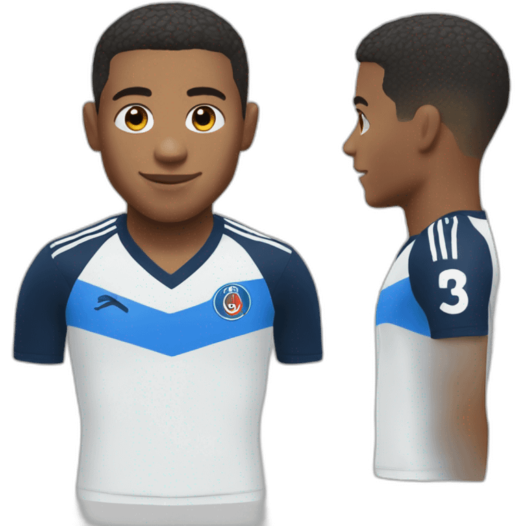 Mbappé blue hair  emoji