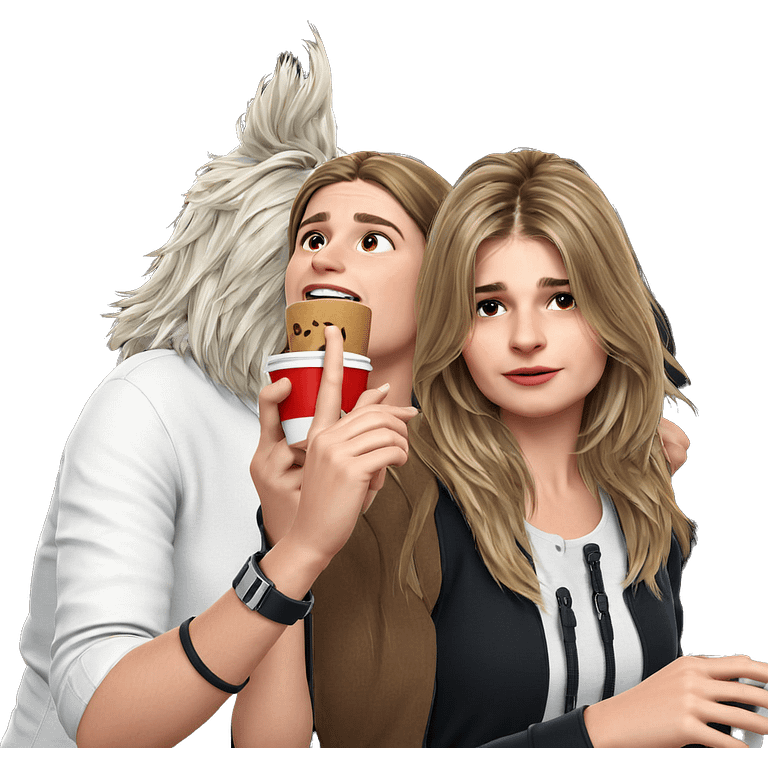 friends enjoying a coffee break emoji