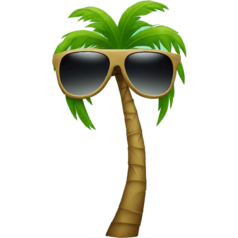 palm tree with sunglasses  emoji