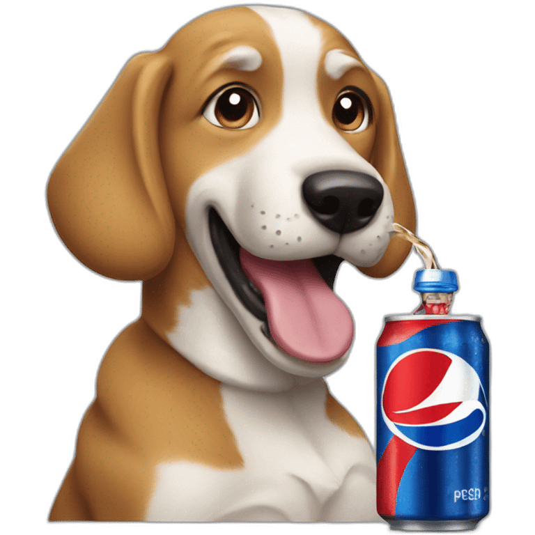 dog drinking pepsi emoji