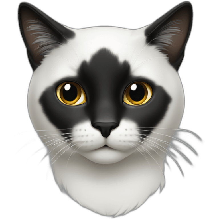 Gato blanco y negro emoji