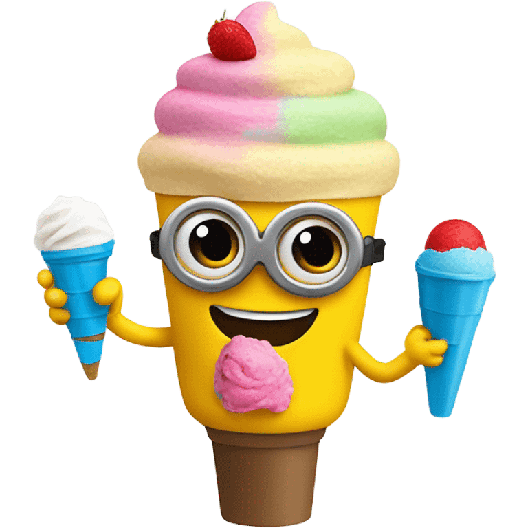 minion eating ice cream emoji