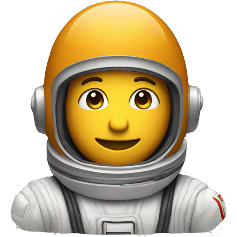 standard smiling emoji with an astronaut helmet emoji