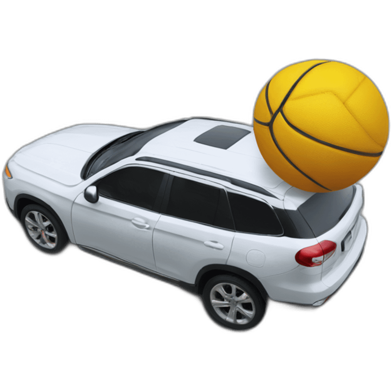 Ball volley on a car emoji