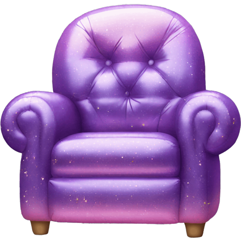 Sparkly inflatable chair emoji